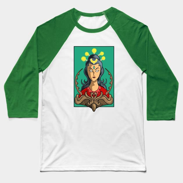 Queen Of South Sea Baseball T-Shirt by ibenboy illustration